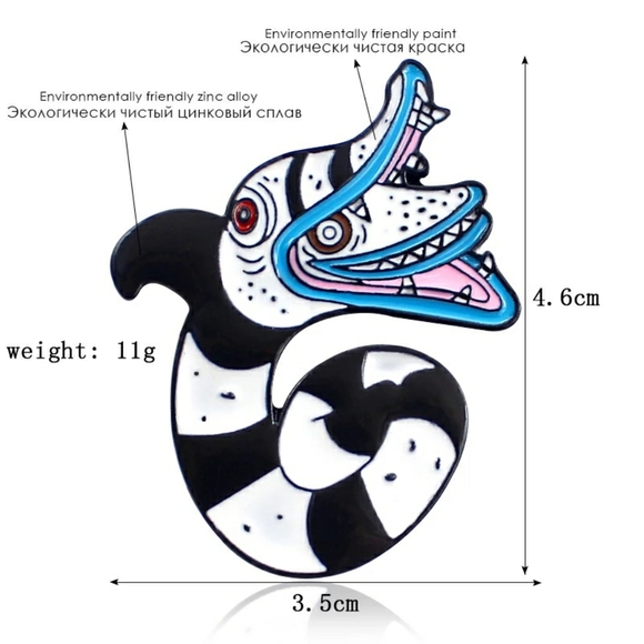 ⚡CLEARANCE⚡Beetle Juice Sandworm Fashion Pin - Picture 6 of 8